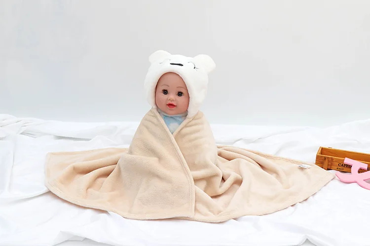 Высококачественное детское одеяло Bebe, Фланелевое, в форме животного, с капюшоном, мягкое, для новорожденных, пеленание, сумка для сна, детский халат с капюшоном