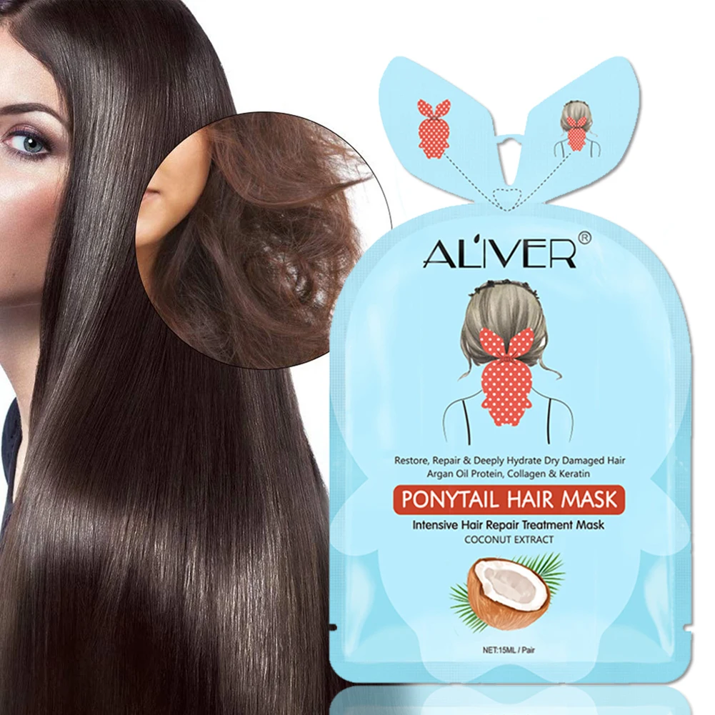 15ml Bifurcation Salon Deep Nourishment Membrane Repair Nursing Hair Tail Mask Treatment Care Home Moisturizing Fluffy Buttercup