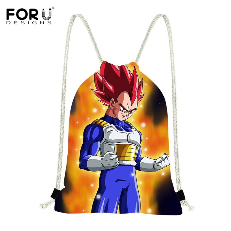 FORUDESIGNS/горячая аниме Dragon Ball Z Супер шнурок рюкзак для детей мальчиков Прохладный Saiyan солнце Гоку Вегета печати школьные сумки - Цвет: HMA314Z3