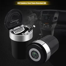 Портативный автомобильный пепельница для сигарет Авто Грузовик Светодиодный пепельница с Campass V6