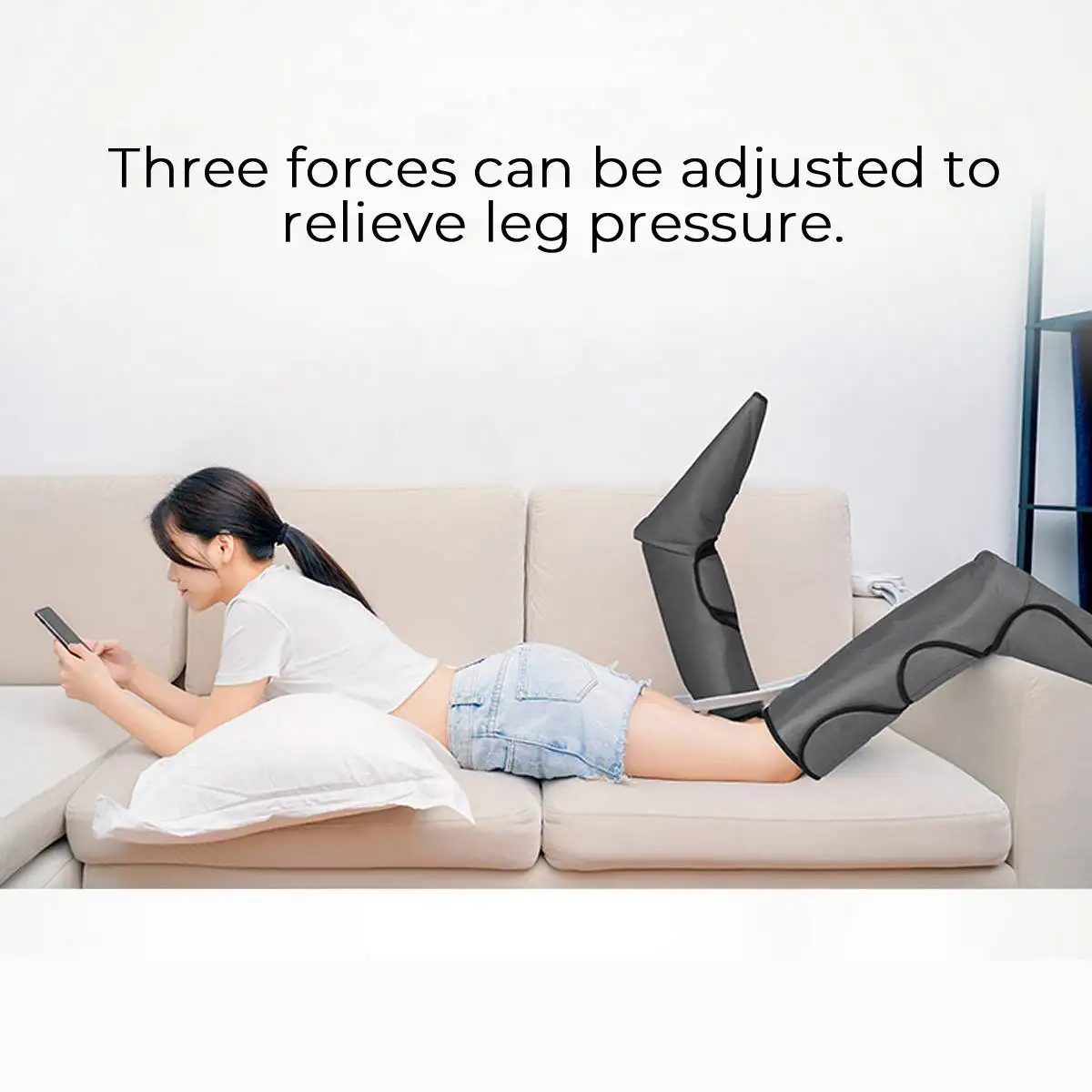 24W 12V Pneumatic Air Wave Massager Pneumatic Circulation Leg Massager Can Heat Foot And Calf Circulation