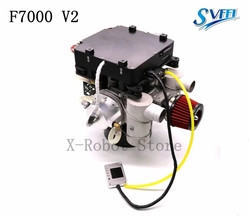 Масляно-Электрический гибридный Дрон SVFFI F7000 V2.0 генератор 12-14S 7000 Вт многовинтовая