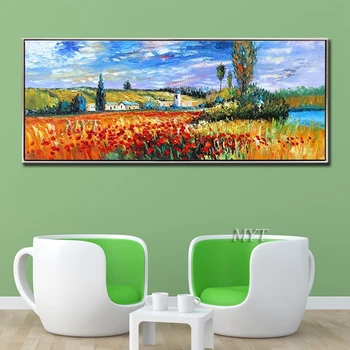 Natural Scenery Paintings Art 100 Hand Painted Canvas Oil Painting Wall Art Scene Wall Pictures Large Art For Living Room Decor Herda Verdjha7d3