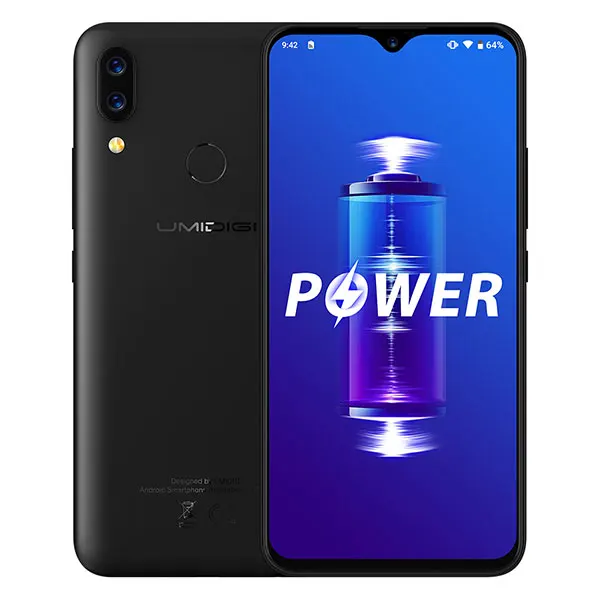 Umidigi power 6." 4GB 64 ROM Мобильный телефон Octa Core Android 9.0 16MP+ 16MP Мобильный телефон NFC 4g 5150 мАч разблокированный смартфон GSM Нет блокировки восемь основных отпечаток пальца идентификатор лица - Цвет: Хаки