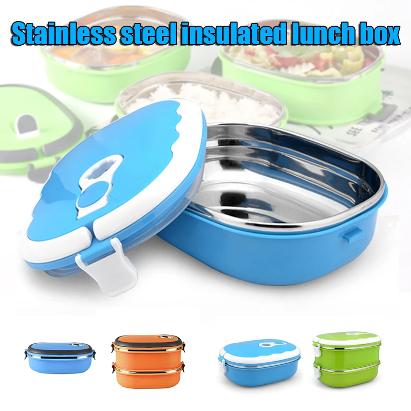 

Новый портативный прямоугольный Ланч-бокс из нержавеющей стали изолированный контейнер для хранения еды для открытого кемпинга пикника