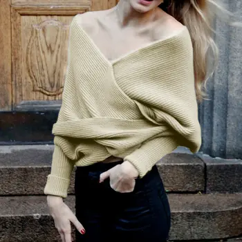

Women Winter Warm Knit Sweater Tops Wool Scarf With Sleeve Wrap Shawl Scarves