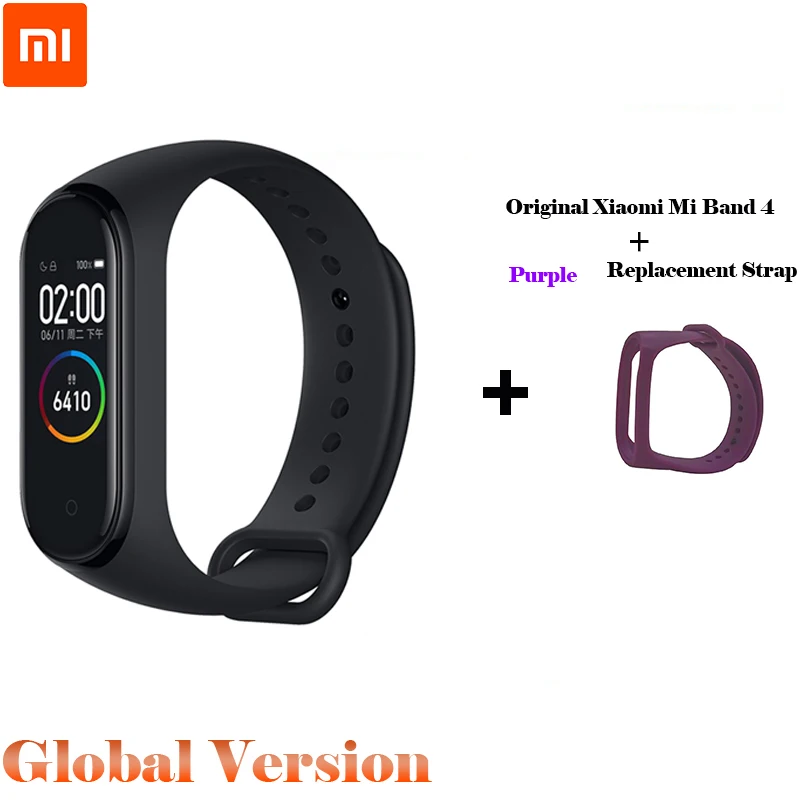 ADD Strap Xiaomi mi-браслет 4 Smart mi Band 4 Цвета экран Браслет фитнес-трекер для измерения сердечного ритма Bluetooth 5,0 водонепроницаемый браслет 4 - Цвет: ADD Strap