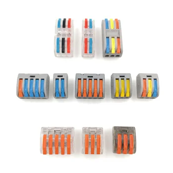 

30/50/100 pcs cable wire connector mini quick connector universal compact terminal block plug-in PCT212-218 SPL2-3