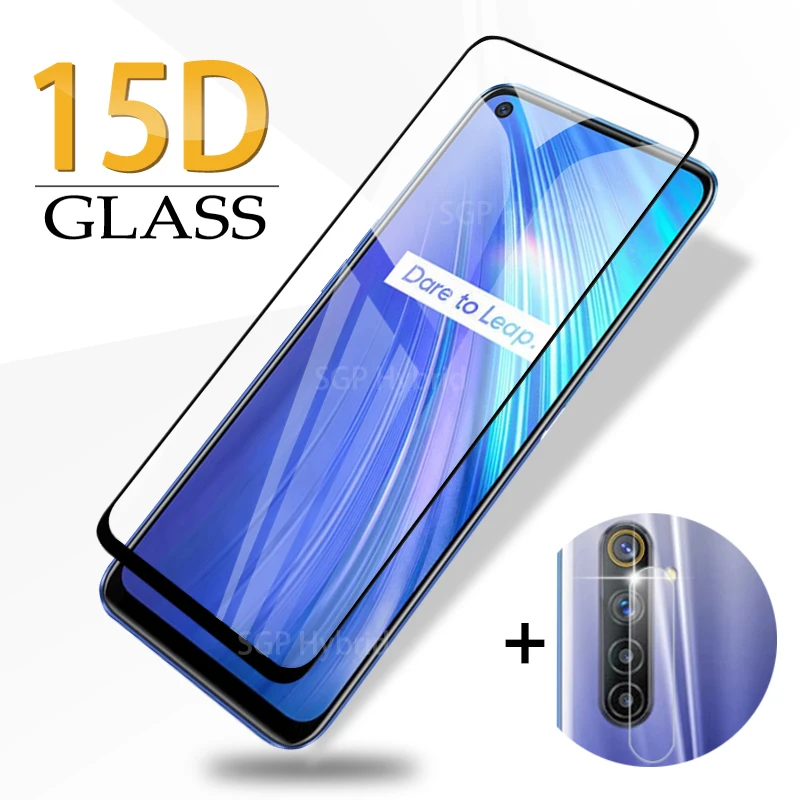 Защитное стекло 2 в 1 для Oppo Realme 6 Pro 6i закаленное 6Pro экрана камеры | Мобильные