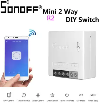 

Sonoff Mini Smart Switch Wifi DIY 2 Way Remote Control Timer Switch Small Body Support External Switch Work With Alexa Google
