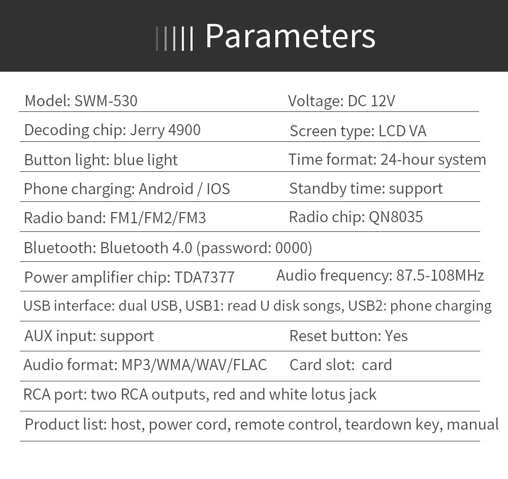 Bluetooth V2.0 JSD-520 oto teypleri Авто Стерео Автомагнитола 1din 12V In-dash 1 Din FM Aux SD USB MP3 автомобильный аудио плеер