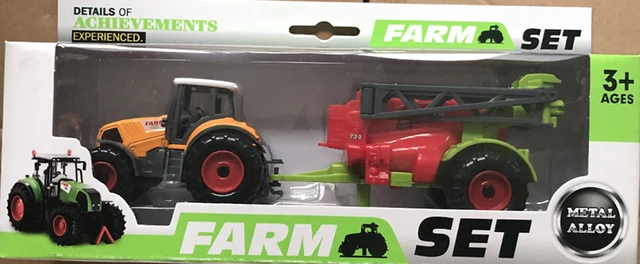 All Farm Tractor Set Great Play Collection Toy,Diecast Metal Vehicle Car Model with Plastic Part,Crop Cutter Sprayer Power Plant FW426AB-STP(bigger)