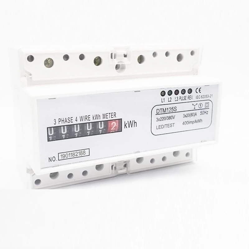 220/380V 20-80A измеритель электрической мощности, счетчик энергии, 3 фазы, 4 провода, Тип рельса, цифровая электрическая мощность, панель кВт/ч счетчик энергии