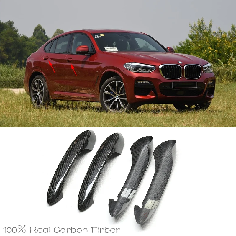 For BMW x4 x4M G02 M40d xDrive25i xDrive30i 2019 2020 High Quality Carbon Fiber Door Handle protection cover Trims Fits | Автомобили и