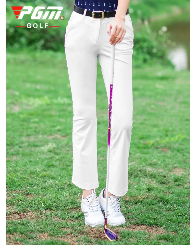 Calças de Golfe Novo Verão Feminino Estiramento Branco Queimado Elástico Fino Respirável Secagem Rápida Senhoras Calças Esportivas Pgm 2020