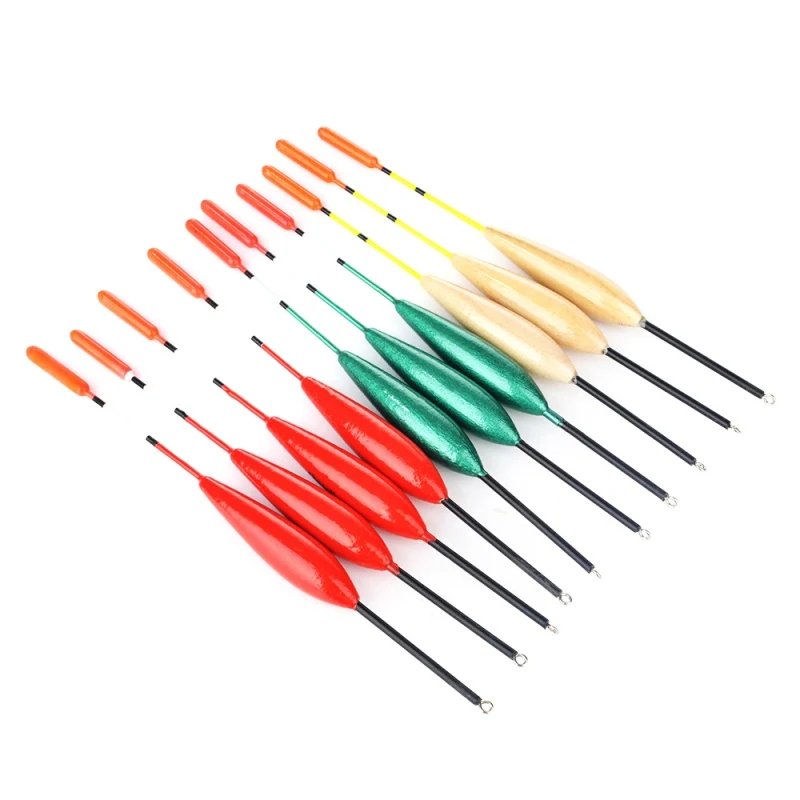 10pcs/set Fishing Float Set Barguzinsky Fir Buoy Sea Rock Fishing Tackle Vertical Buoy Fishing Accessories