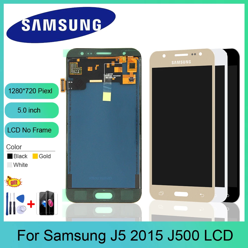 

J500 LCD For Samsung Galaxy J5 j500 2015 J500F Adjustable Backlight J500H J500FN J500M J500Y Touch Screen + LCD Display Assembly