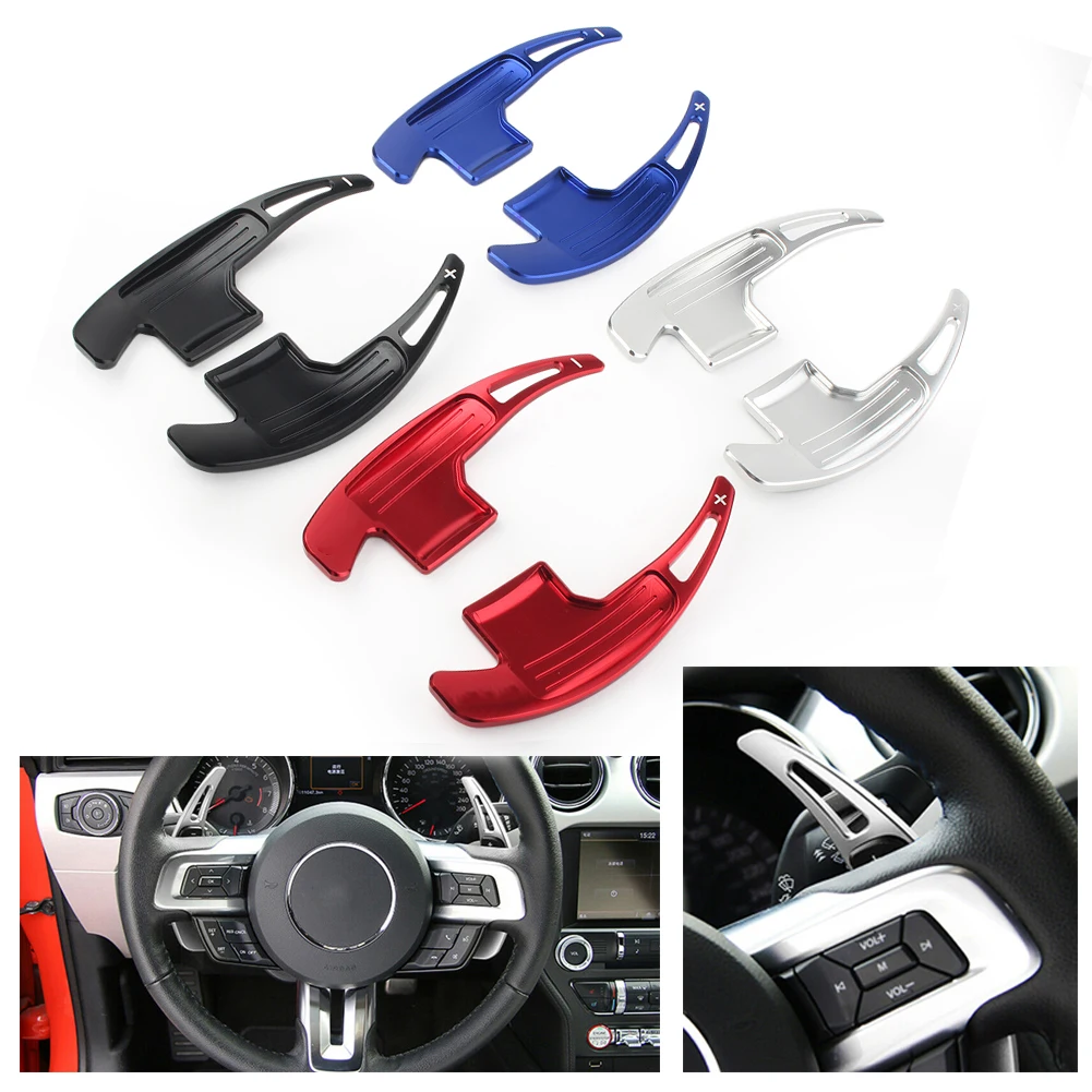 

Car Steering Wheel Direct Shift Paddle Shifter Gear Extension For Ford Mustang 2015 2016 2017 2018 2019 Aluminum Accessories