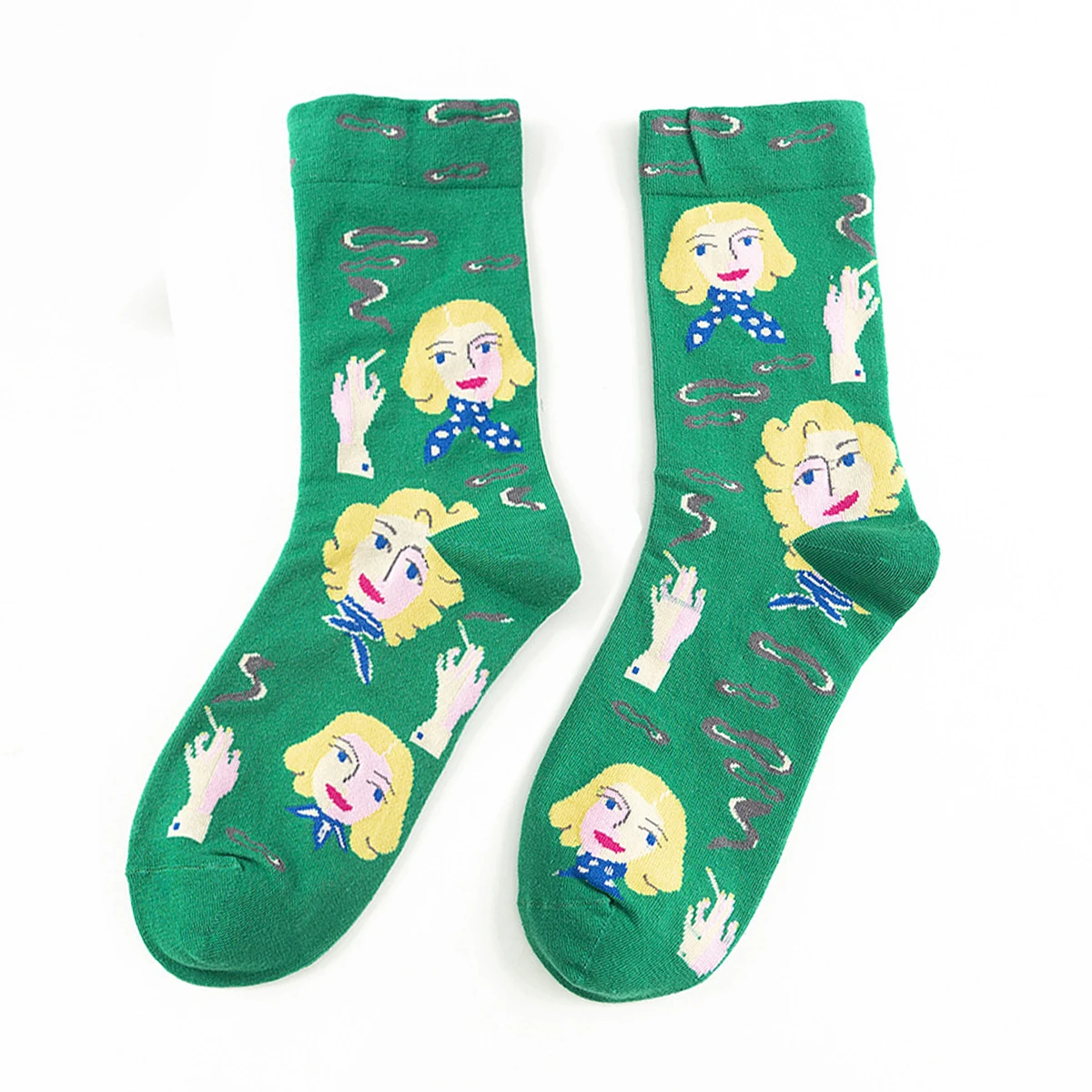 Street Socks 15 Одежда в уличном стиле с принтом из мультфильмов Скейтборд Новинка корейские забавные зимние спортивные женские теплые красивые хлопковые носки сумасшедшие короткие счастливые женские и мужские носки - Цвет: Street Socks 15