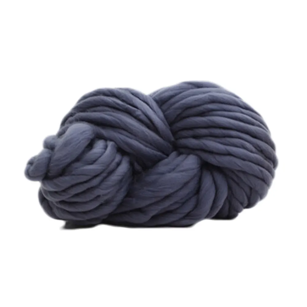 gray 250g DIY Chunky Woolen Yarn Iceland Knitting Wool Handmade Comfortable - Цвет: gray