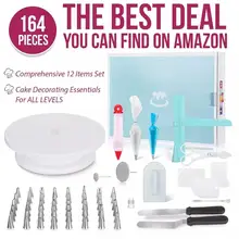 Amazon Бестселлер 164 шт инструменты для украшения торта принадлежности для выпечки помадка