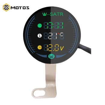 

ZS MOTOS Motorcycle Waterproof 9-24V 3-in-1Night Vision Voltmeter Volt Gauge Display Table LED Volt Meter Time Temperature