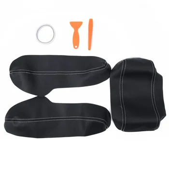 

Cover Trim Armrest Box Case Armrest Box Cover 3Pcs Leather Center 2016-2018 Fashion Hot
