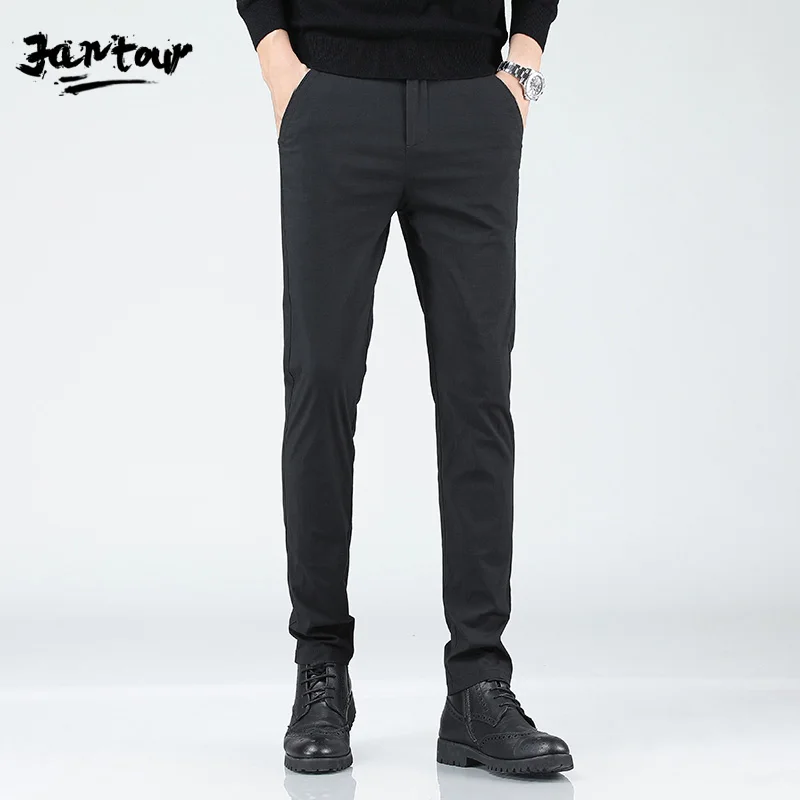 Men Pants 2020 New Spring Fashion Brand Business Skinny Pants Man Slim Fit Trousers Leisure Casual Pants Men's Plus Size 28-38