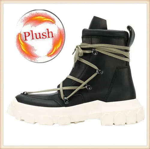 With Plush Botas hombre; коллекция года; Мужские ботинки в байкерском стиле; Модные Ботинки martin на платформе; мужская повседневная обувь с высоким берцем; 9#20/15D50 - Цвет: With Plush