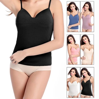 

New Padded Bra Tank Top Women Wireless Bras Seamless Bra Padded Solid Tank Top Straps