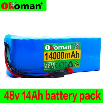 

48V 14Ah 1000watt 13S3P Lithium ion Battery Pack For MH1 54.6v E-bike Electric bicycle Scooter with 25A discharge BMS