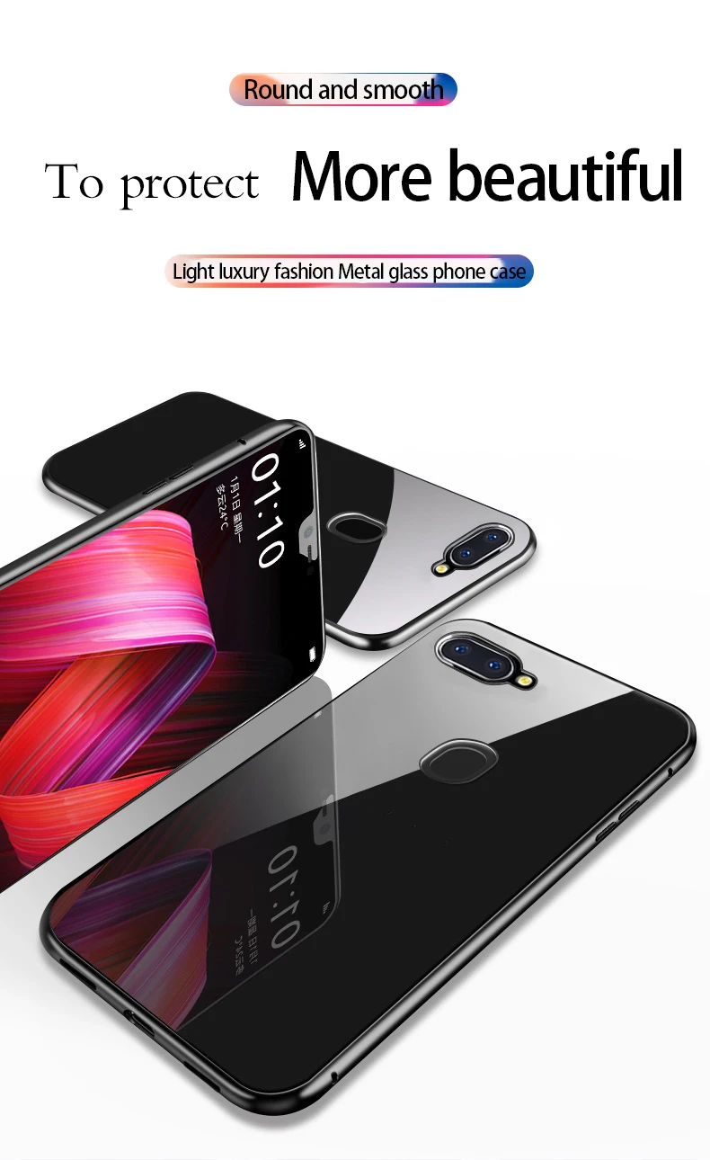 Магнитный адсорбционный металлический чехол для телефона для Xiao mi Red mi Note 7 5 6 Pro 6A mi 9CC 8 Pro lite SE POCO F1, закаленное стекло, Магнитная крышка