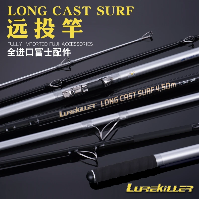 Lurekiller-Cañas surf casting, caña japonesa completa con de y tensión de  46T con 3 secciones de carbono de 80-150G/100-250G con unión Fuji, varillas  de pesca, 4,20 m - AliExpress