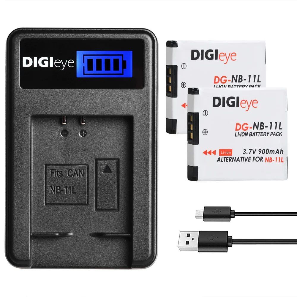 Nb-11L Nb-11Lh Batteria Nb11L + Caricabatterie Usb Lcd Per Canon Powershot A2300 A2500 A3400 A3500 Is Elph 110 Elph 130 Hs Sx400 Is