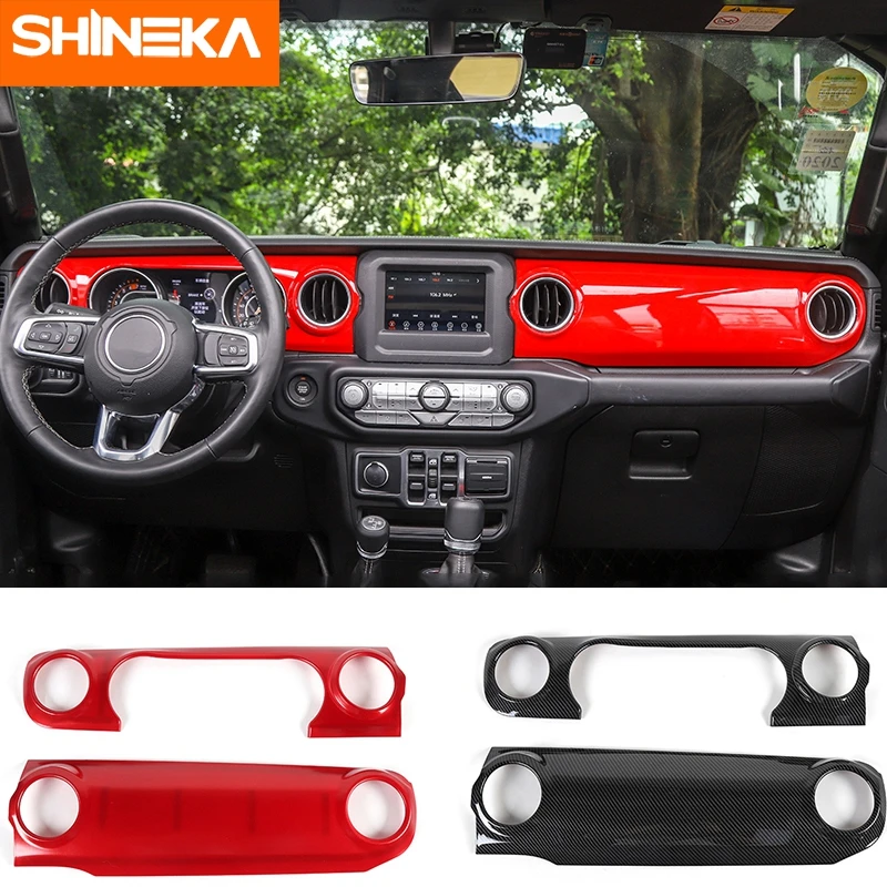 SHINEKA Interior Mouldings For Jeep Wrangler JL 2018+ Car Dashboard