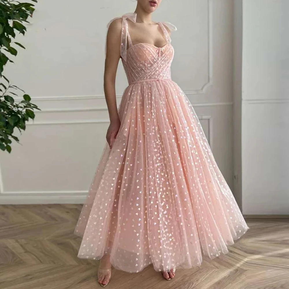 

Charming Sweetheart Sleeveless Graduation Dresses Tulle Pleat Zipper Ball Gowns Novia Do 2021 Party New Pink