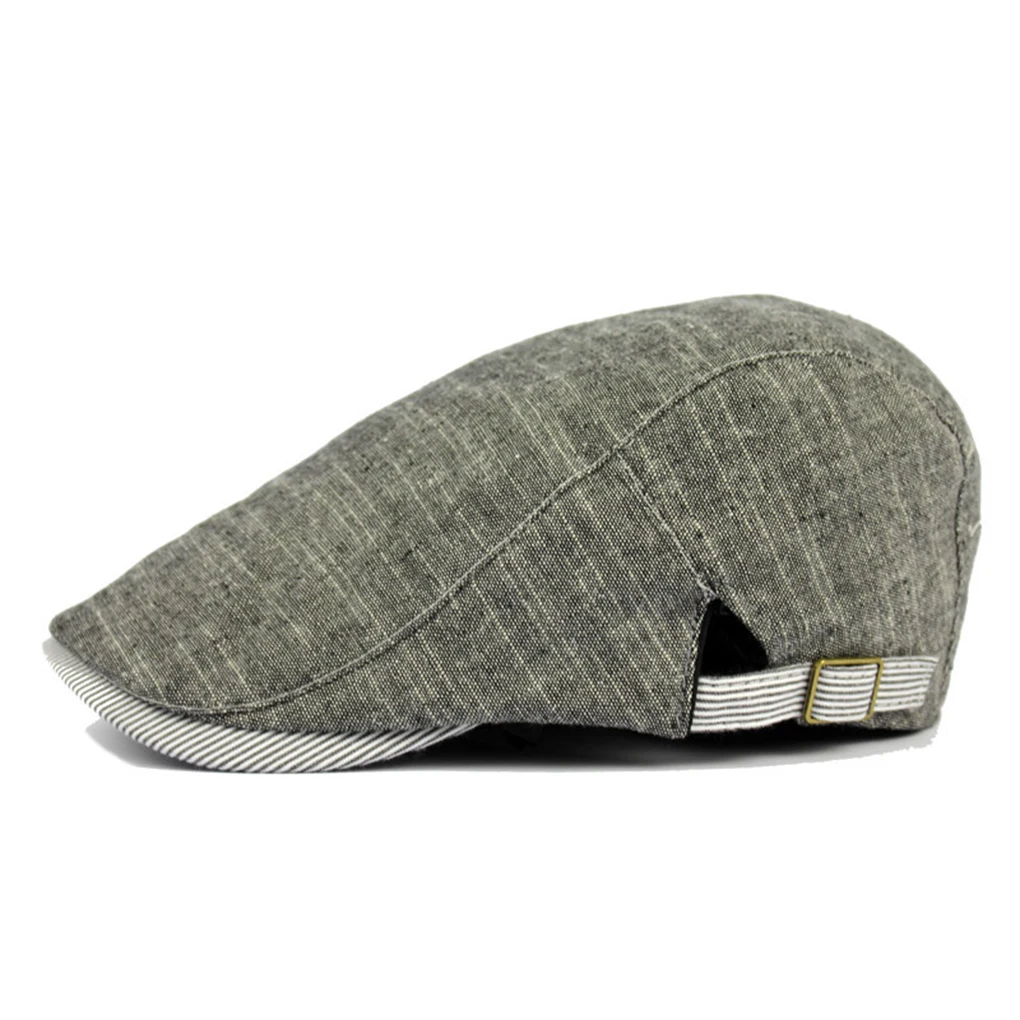 Adjustable Spring Summer Stripe Beret Caps Outdoor Sun Breathable Bone Brim Hats Womens Mens Solid Flat Berets Cap Hat