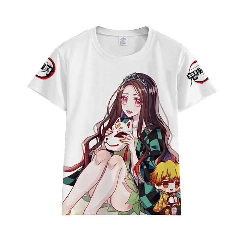 Мультфильм Аниме Kamado Tanjirou Demon Slayer Kimetsu No Yaiba унисекс футболка крутая Мода Стиль