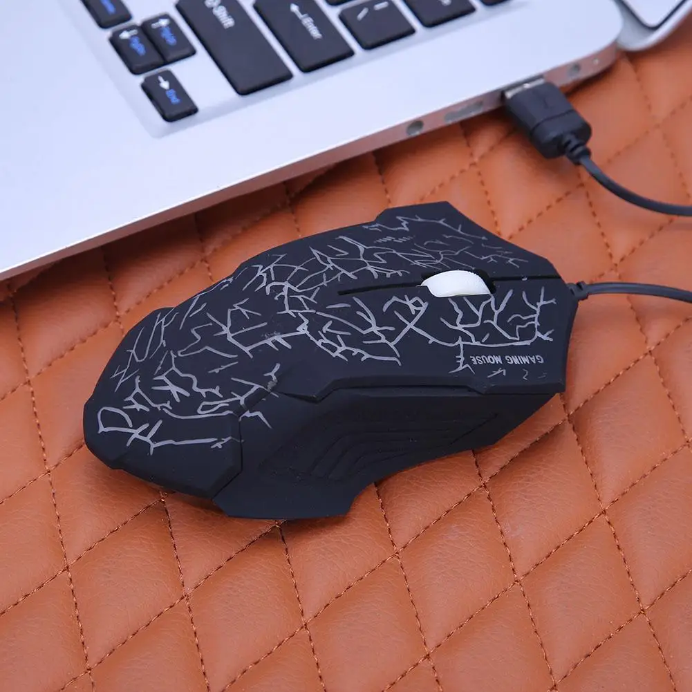 Проводная игровая мышь USB 2400 Точек на дюйм 3 кнопки светодиодный оптическая