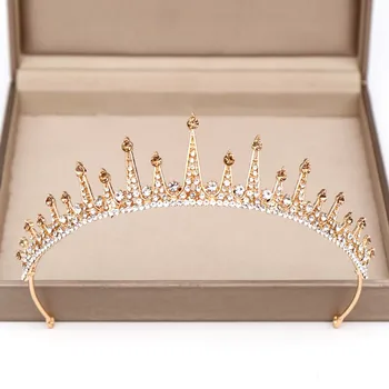 

High Fashion Luxury European Style Gold/Silver Color Crystal Bridal Bride Noiva Wedding Party Tiaras Crown Diadem Hair Jewelry
