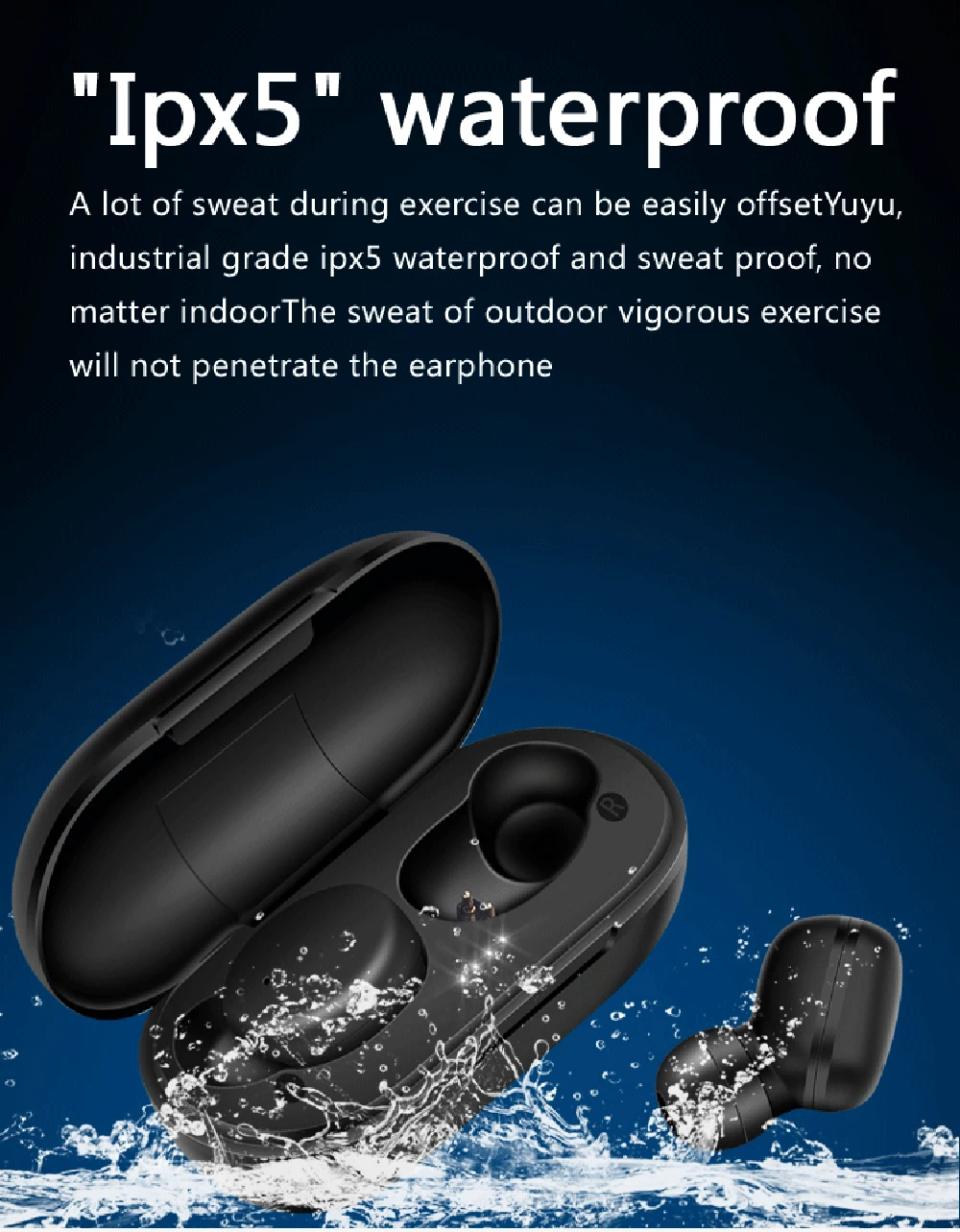 A6X TWS Fingerprint Touch Bluetooth Earphones HD Stereo Wireless Headphones noise Cancelling Gaming Headset