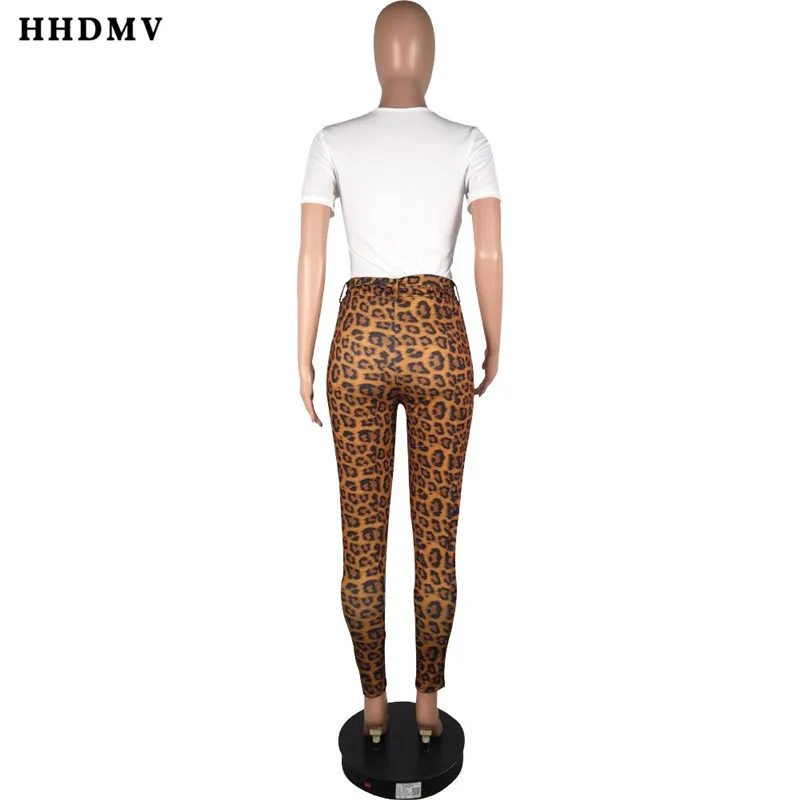 HHDMV YY5079 Модные леопардовые комплекты с короткими рукавами, круглым вырезом, эластичный пояс, карманы, длинные штаны, комплект из двух предметов