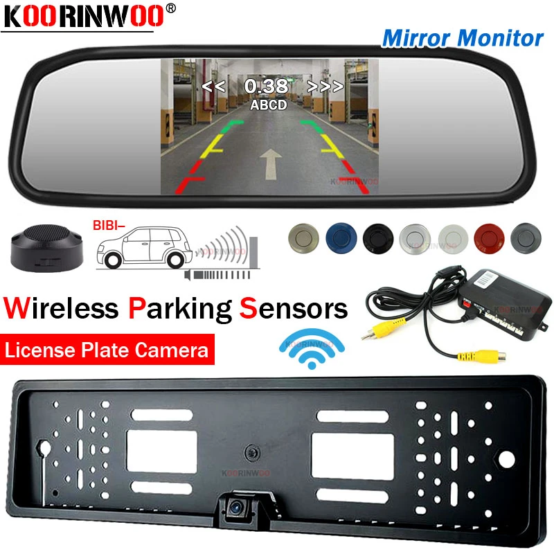 sensor de estacionamiento electromagnético inalámbrico, cámara de coche con Monitor, Control de estacionamiento, para la UE| Sensores de aparcamiento| - AliExpress