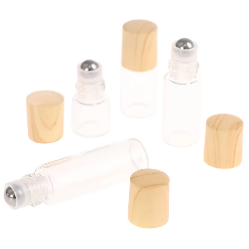 

1/2/3/5 ml Roll On Bottle Refillable Empty Glass Essential Perfume Bottle Refillable Empty Roller Essential Oils Vials