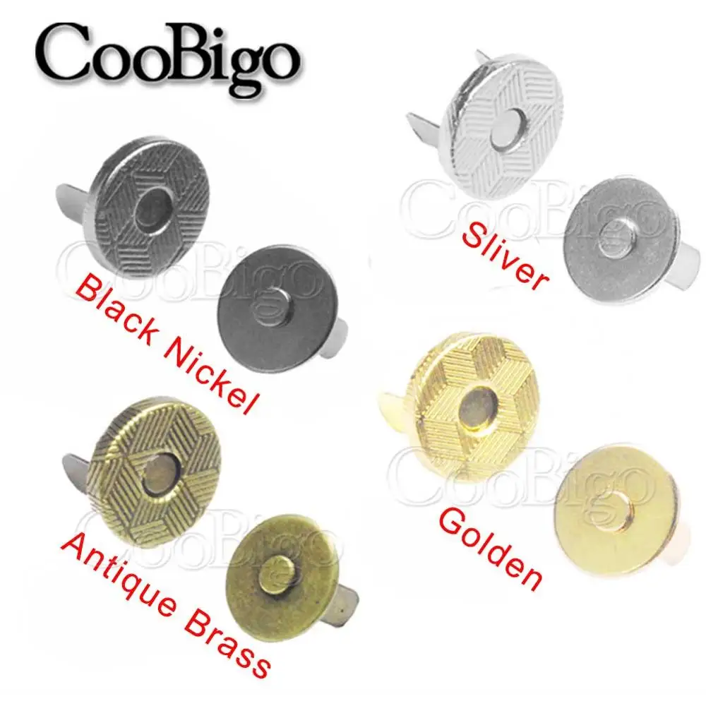 Great for Purses,Bag,Sewing Craft DIY 20 Sets Magnetic Button Clasp Snaps 14mm