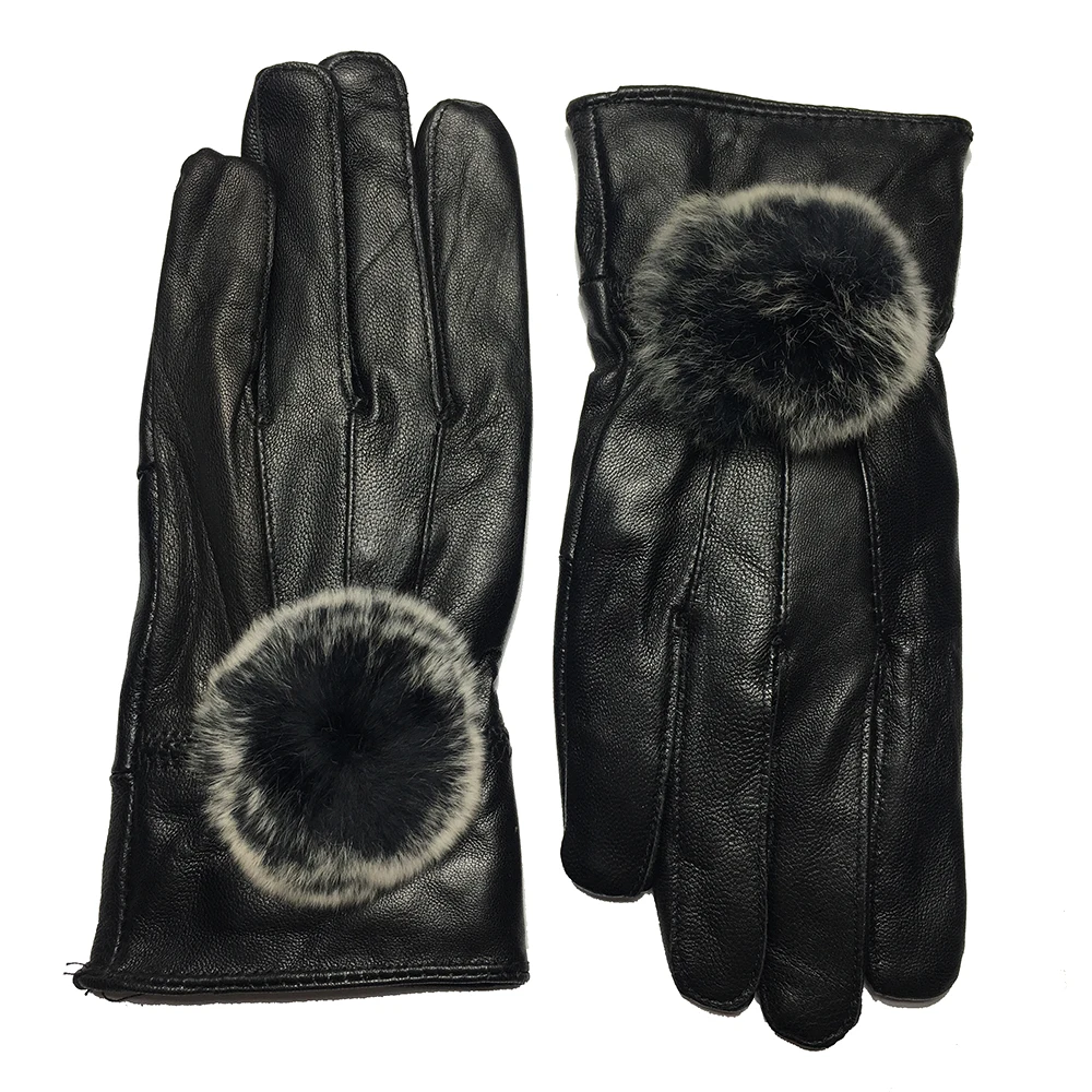 2019 женские перчатки из натуральной кожи красные меховые перчатки из овчины осенние и зимние модные женские ветронепроницаемые перчатки