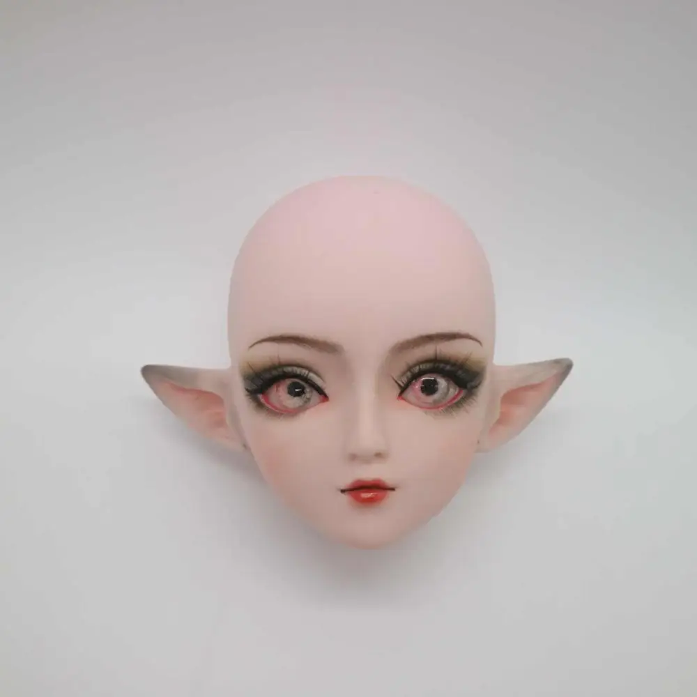 Индивидуальные BJD куклы эльф кукла DIY пластиковая кукла 24 шарнира шарнирная кукла 58 см - Цвет: head 1