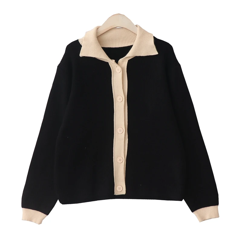 DuForm2019 корейский милый осенний Новый однобортный Кардиган в стиле ретро