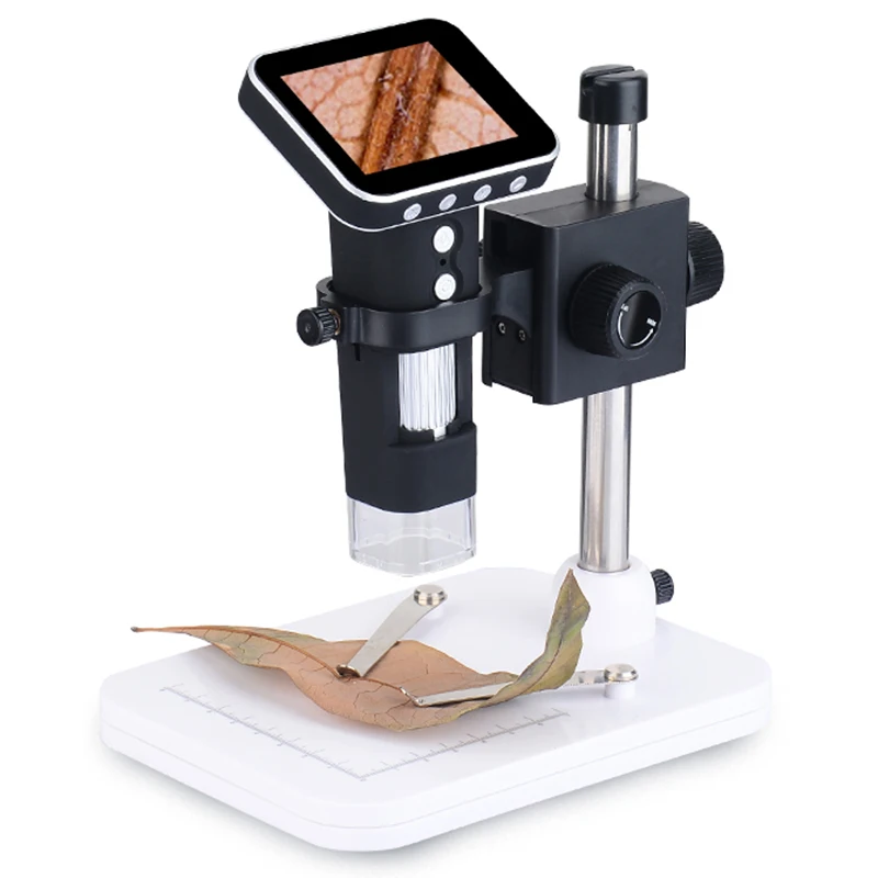 

500X 2.5 Inch Lcd Digital Microscope Wireless Microscope Handheld 8-Led Light Magnifying Glass Magnifier With Stand