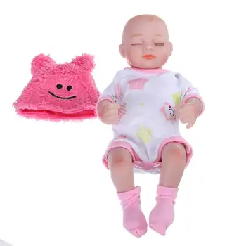 

11" 28cm Silicone Reborn Doll Sleeping Baby Toy Handmade Soft Newborn Baby Girl Doll Children Kids Gift Lifelike